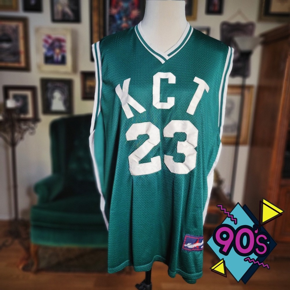 Merrygarden Athletic Jersey Vintage 90s Wear Green Mesh KCT 23 Birth Retro XXL